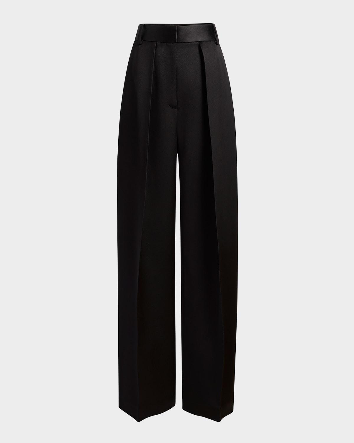maris pleated straight-leg pants