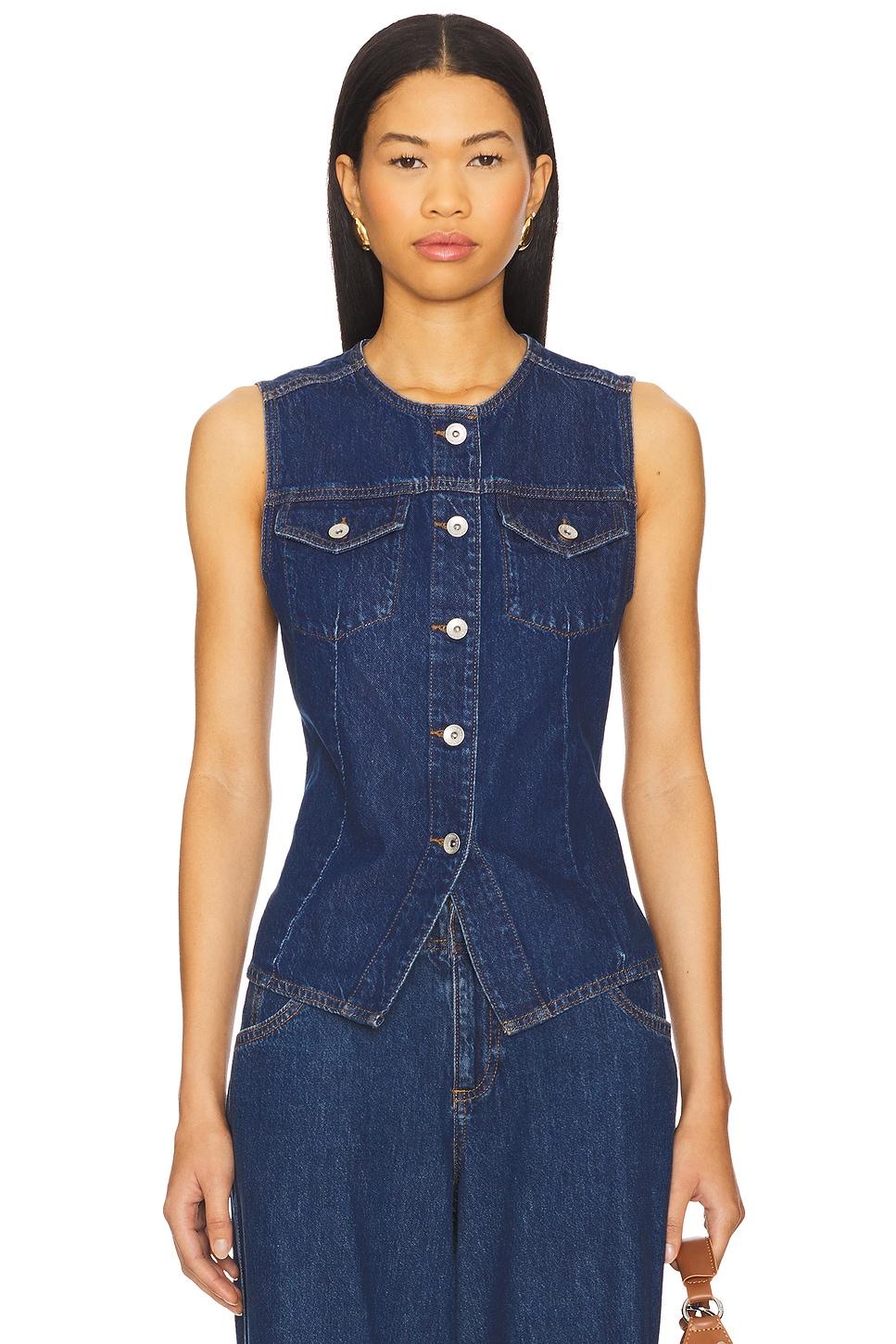 maritime denim vest