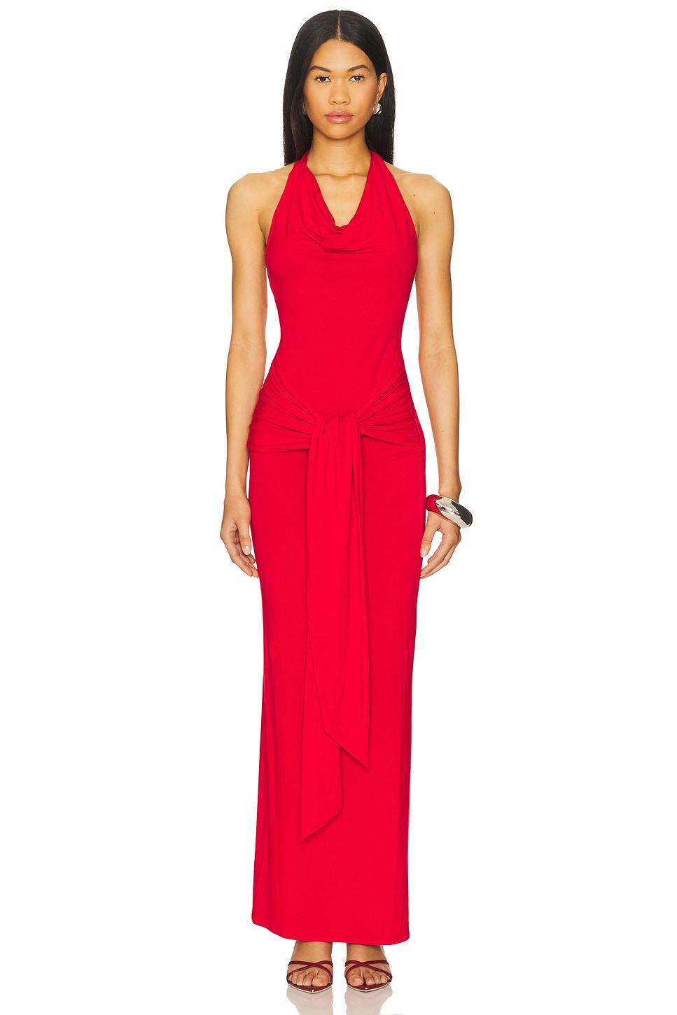 mariza halter maxi dress