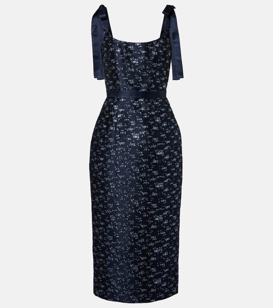 markarian acacia floral brocade corset dress