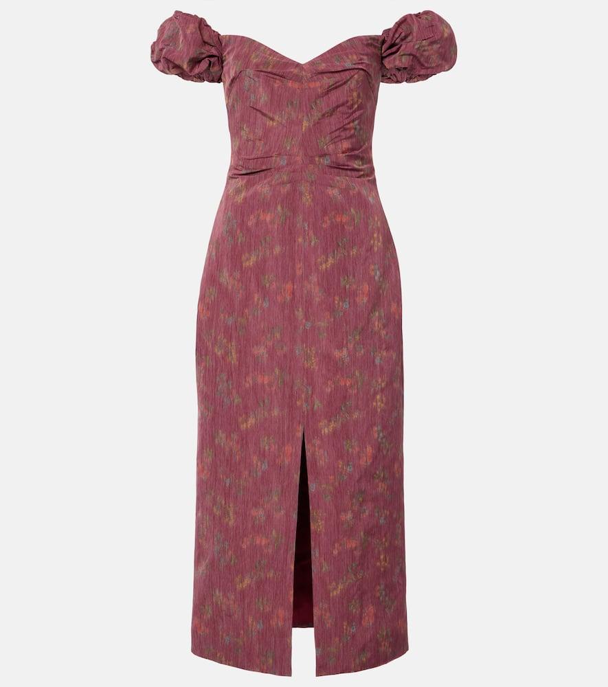 markarian adelaine floral puff sleeves gown