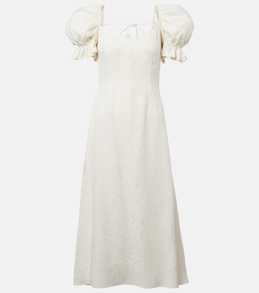 markarian aila silk jacquard cocktail dress