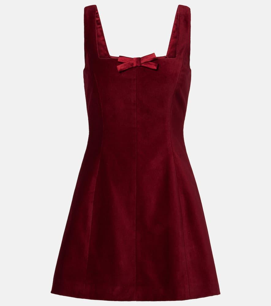 markarian brooke cotton velvet minidress