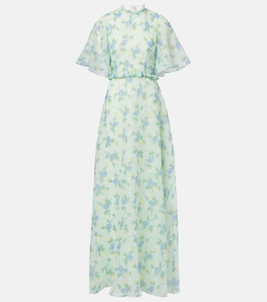 markarian heather floral organza gown