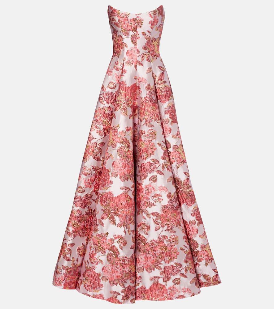 markarian laila floral brocade gown