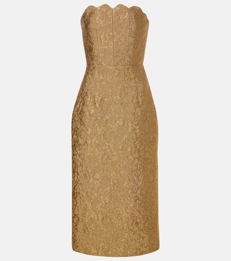 markarian marcella floral brocade cocktail dress