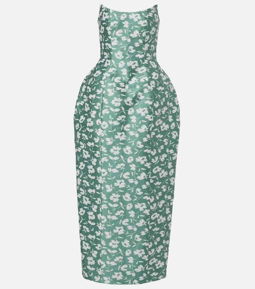 markarian marianne floral brocade corset gown