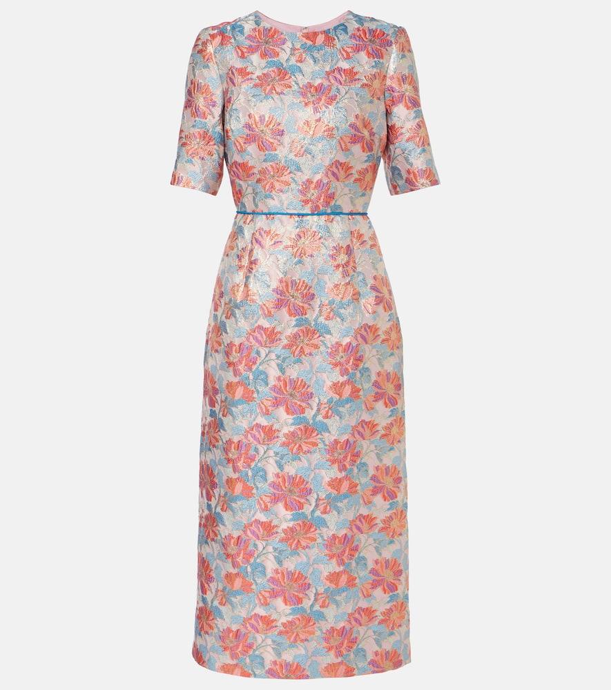 markarian metallic brocade cocktail dress