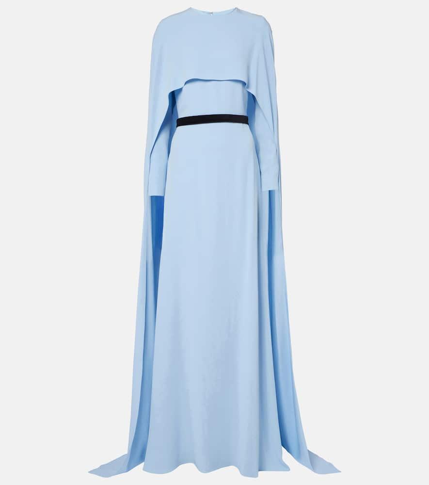 markarian natasha satin cape gown