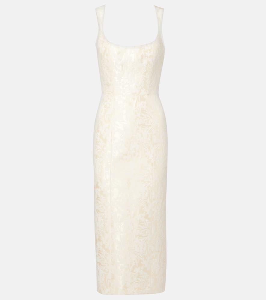 markarian numa velvet midi dress