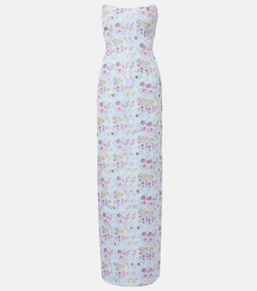 markarian odessa floral ikat corset gown