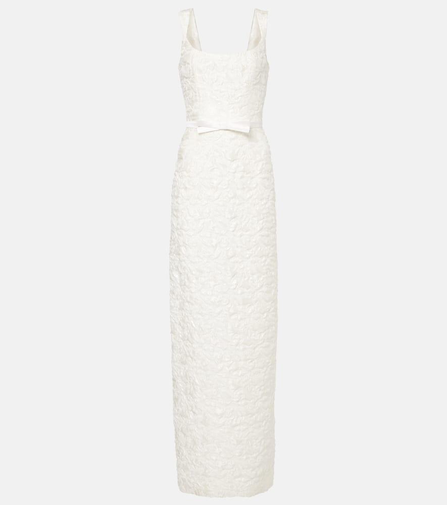 markarian robin floral jacquard gown