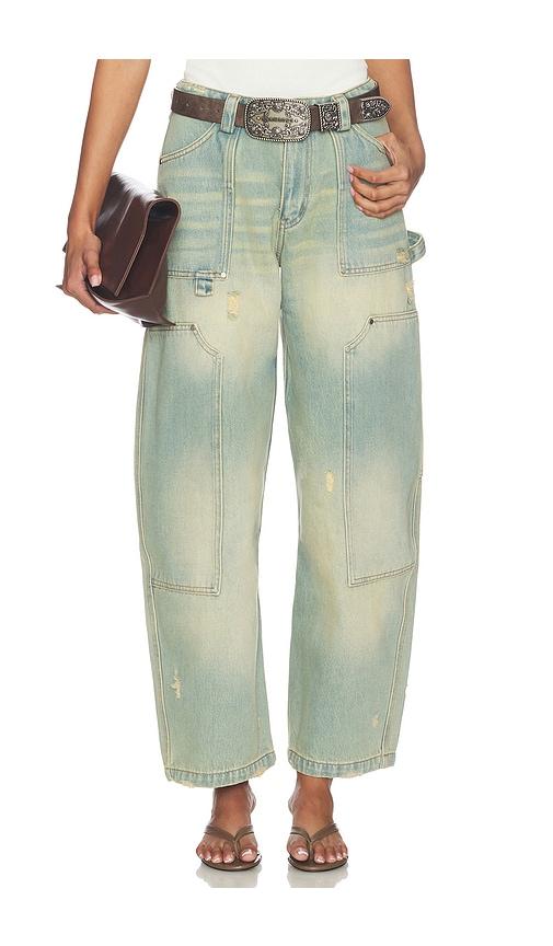 markgong lumberjack jeans in blue.