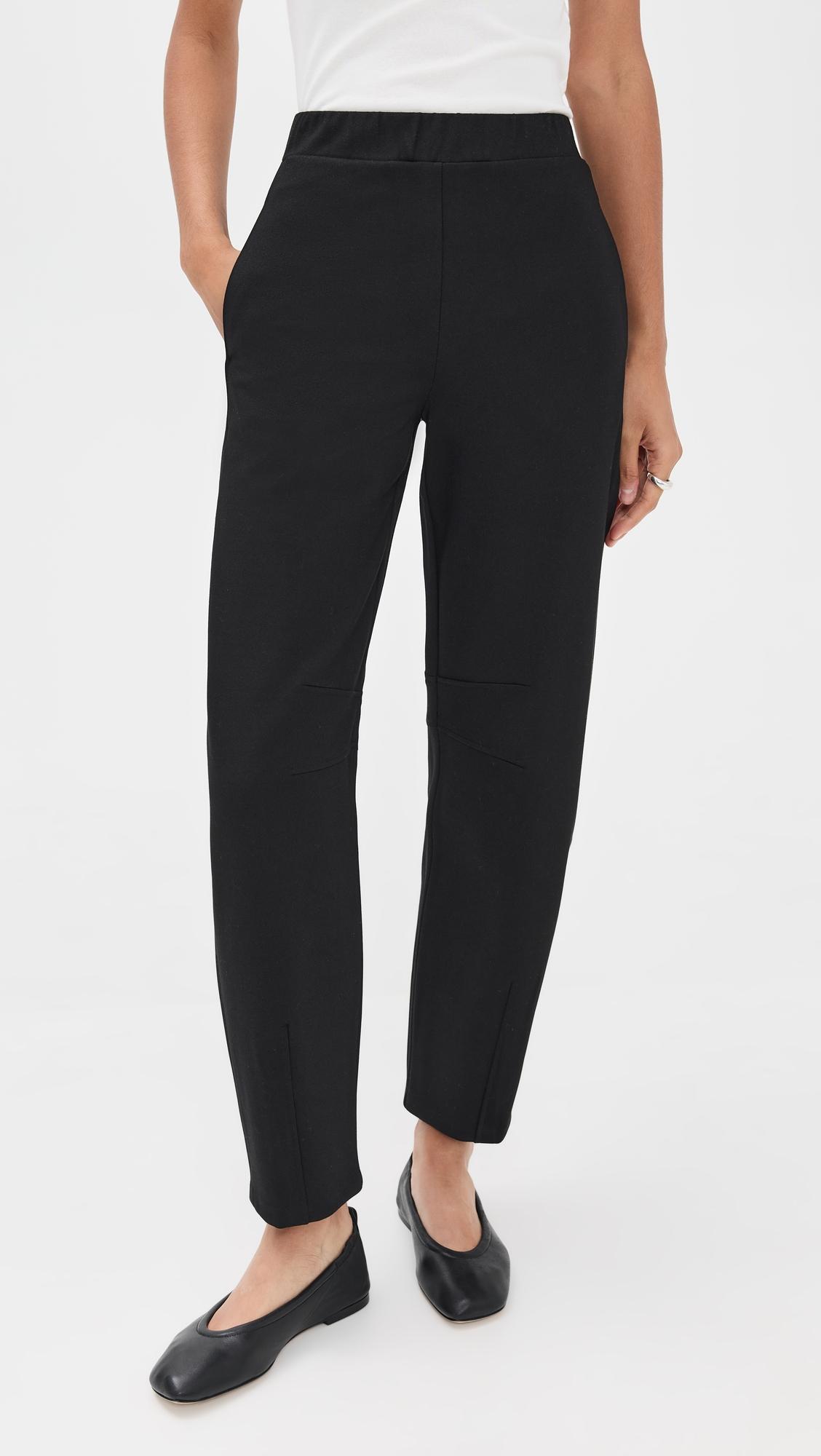 markus ponte barrel leg trousers