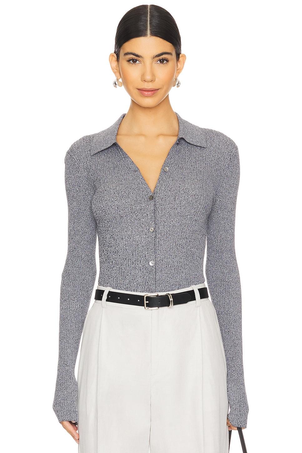 marl rib cardigan