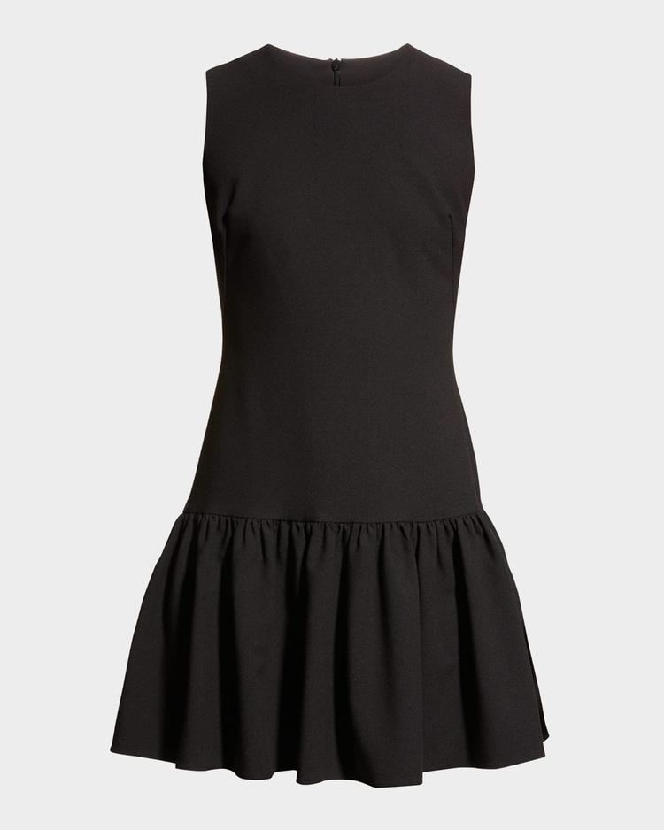 marlee sleeve flounce-hem mini dress
