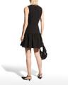 marlee sleeve flounce-hem mini dress