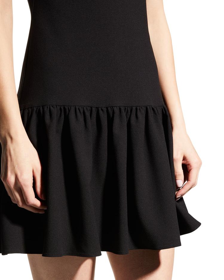 marlee sleeve flounce-hem mini dress