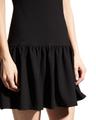 marlee sleeve flounce-hem mini dress