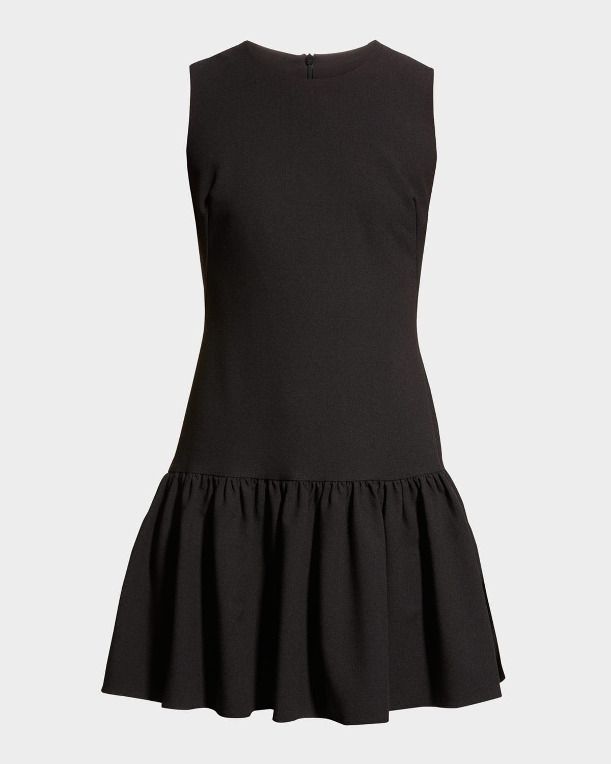 marlee sleeve flounce-hem mini dress
