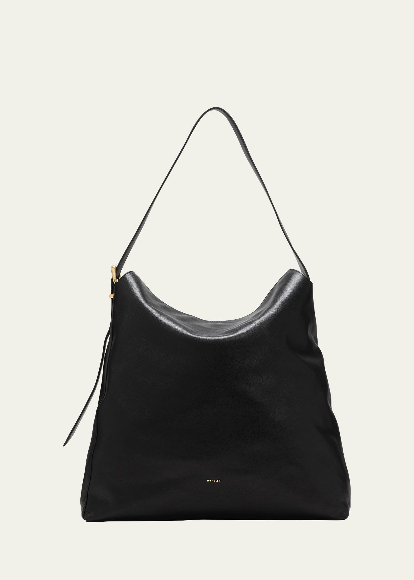 marli fold-over flap leather tote bag