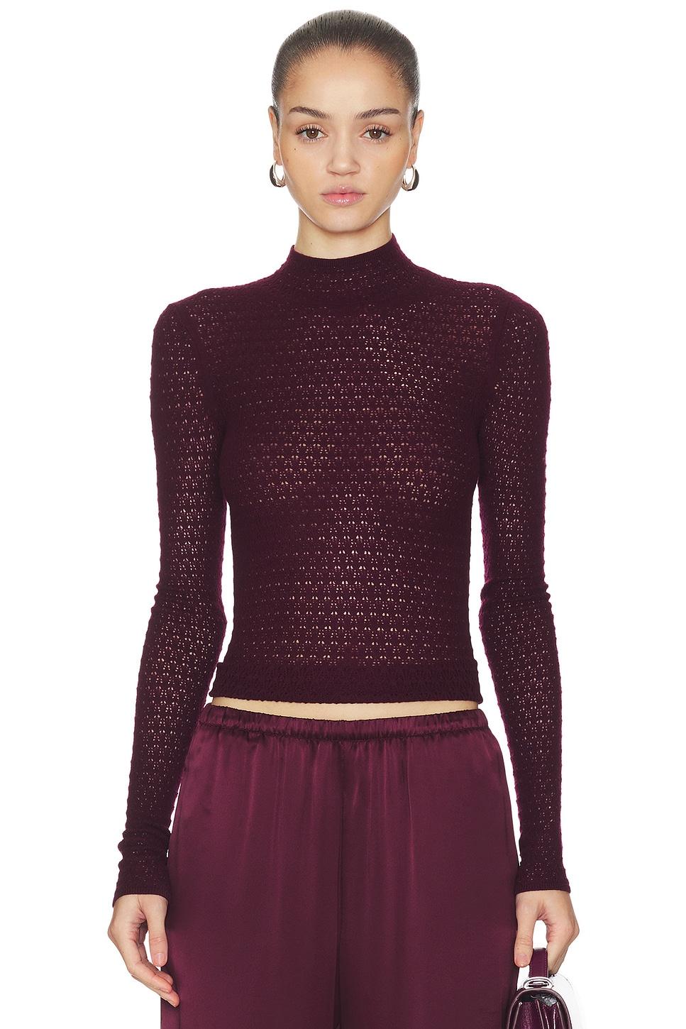 marlo fitted mock neck top