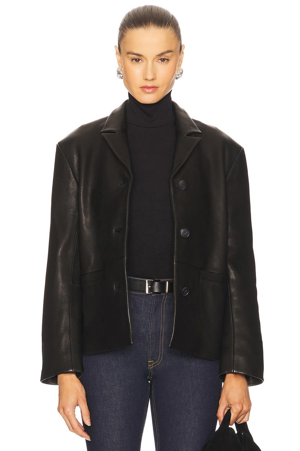 marlo leather blazer