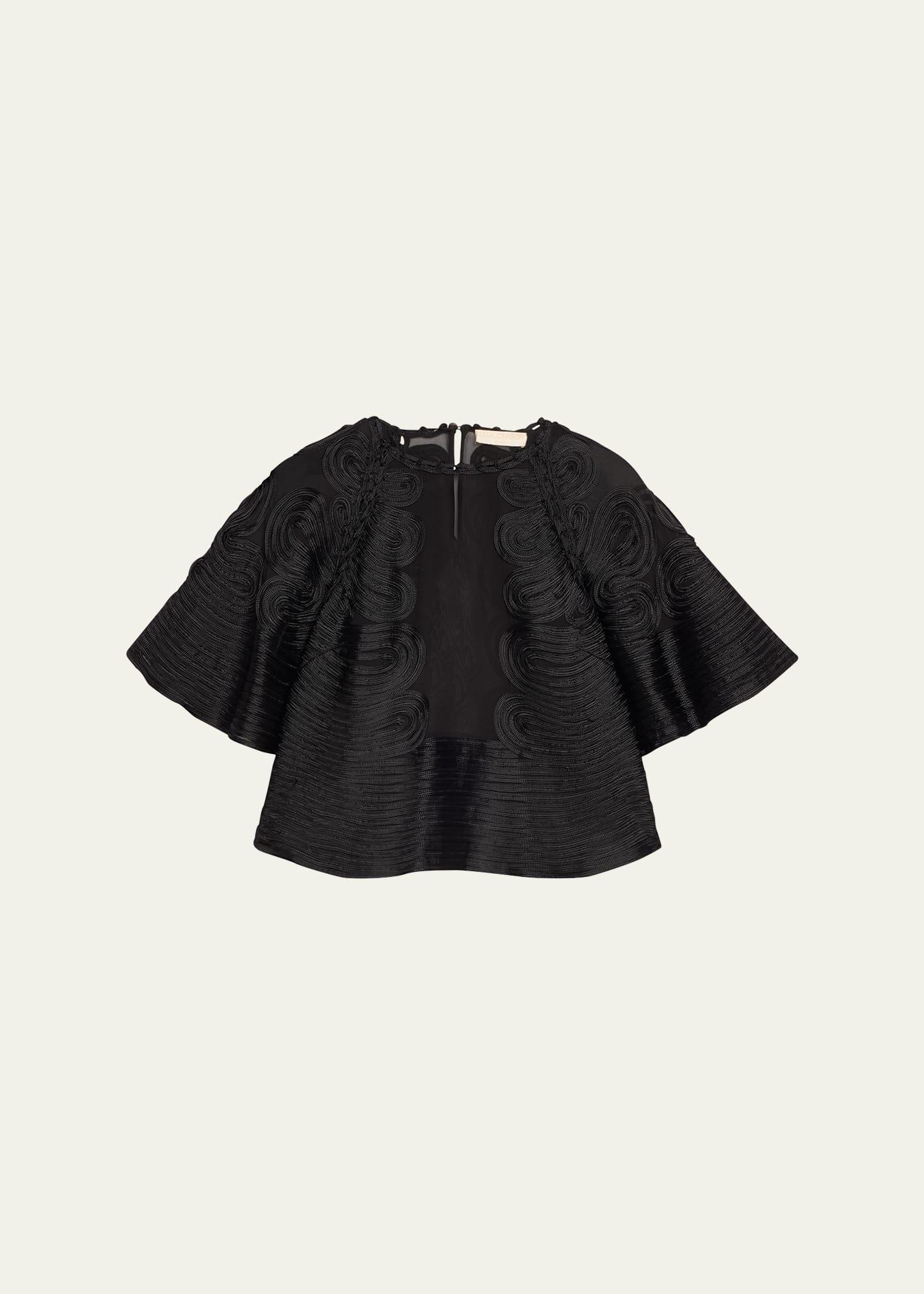 marlo textured silk blouse