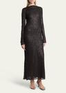 marlowe sequined long sleeve dress