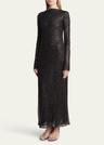 marlowe sequined long sleeve dress