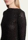 marlowe sequined long sleeve dress