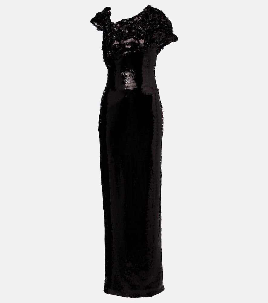 marmar halim asymmetric sequined gown