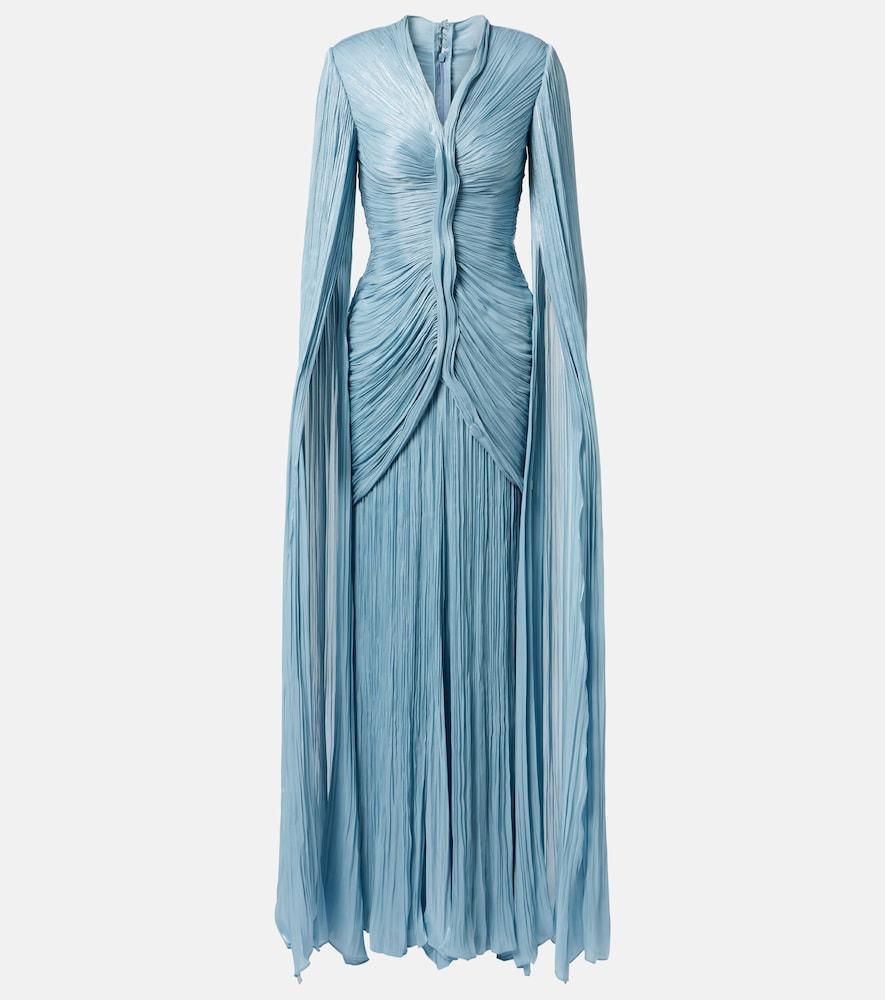 marmar halim draped pleated gown