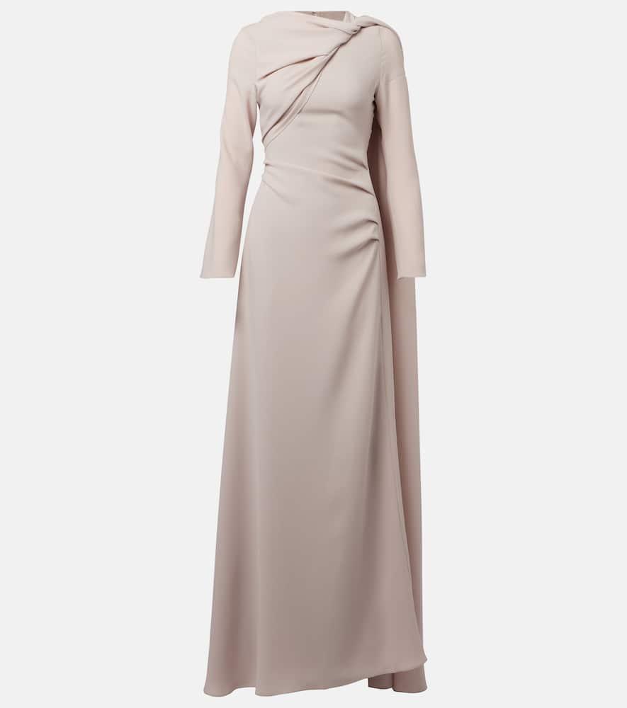 marmar halim draped silk gown