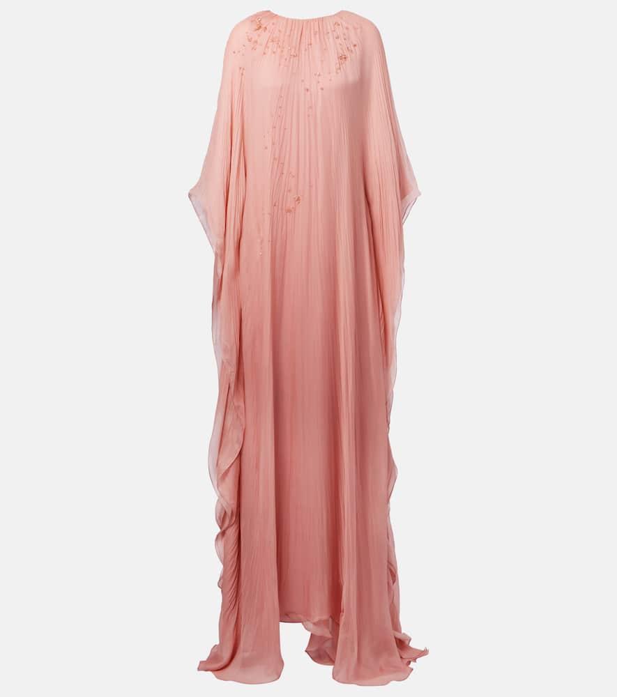 marmar halim embellished silk kaftan