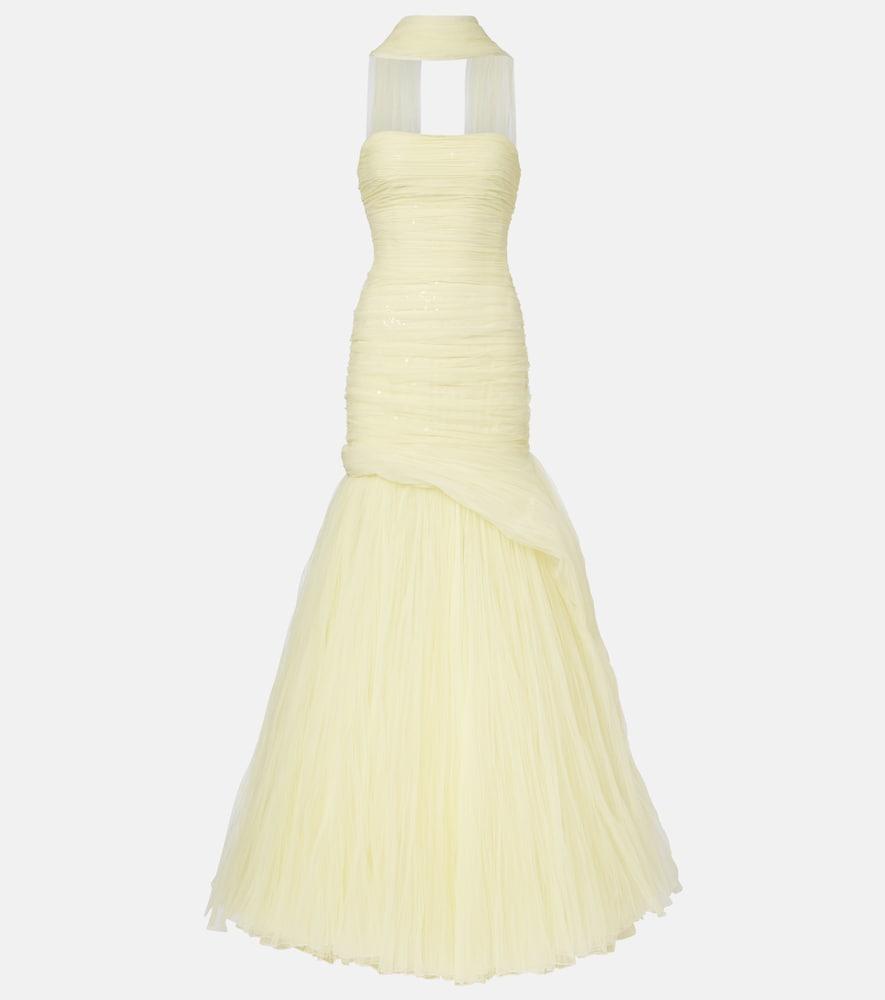 marmar halim tulle bustier gown