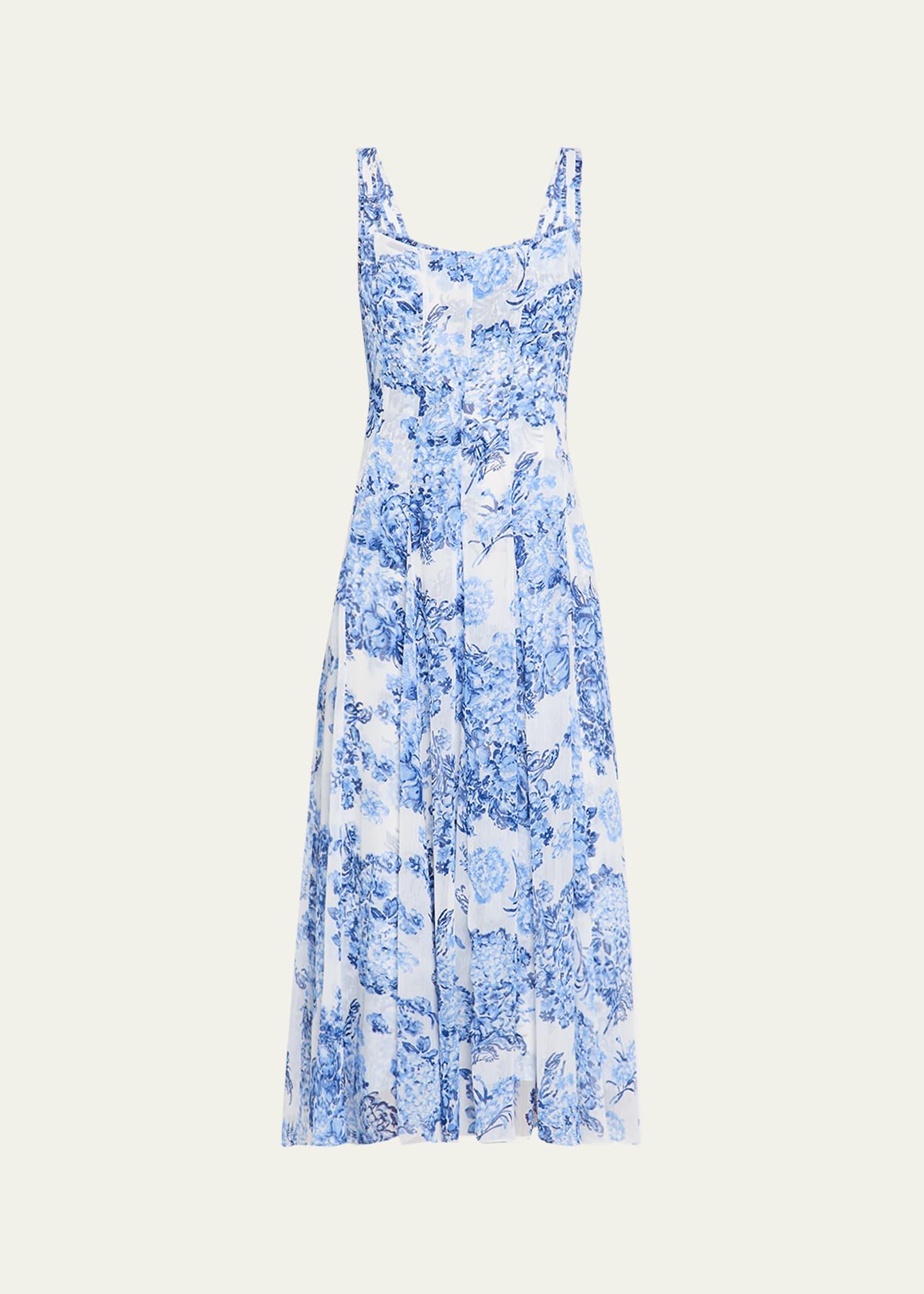 marmo sleeveless costal bouquet dress