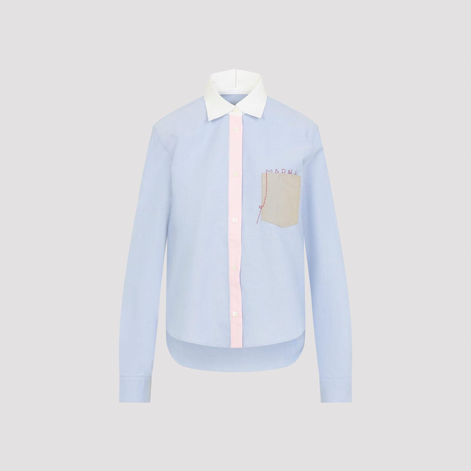 marni baby shirt with embroidered front pocket