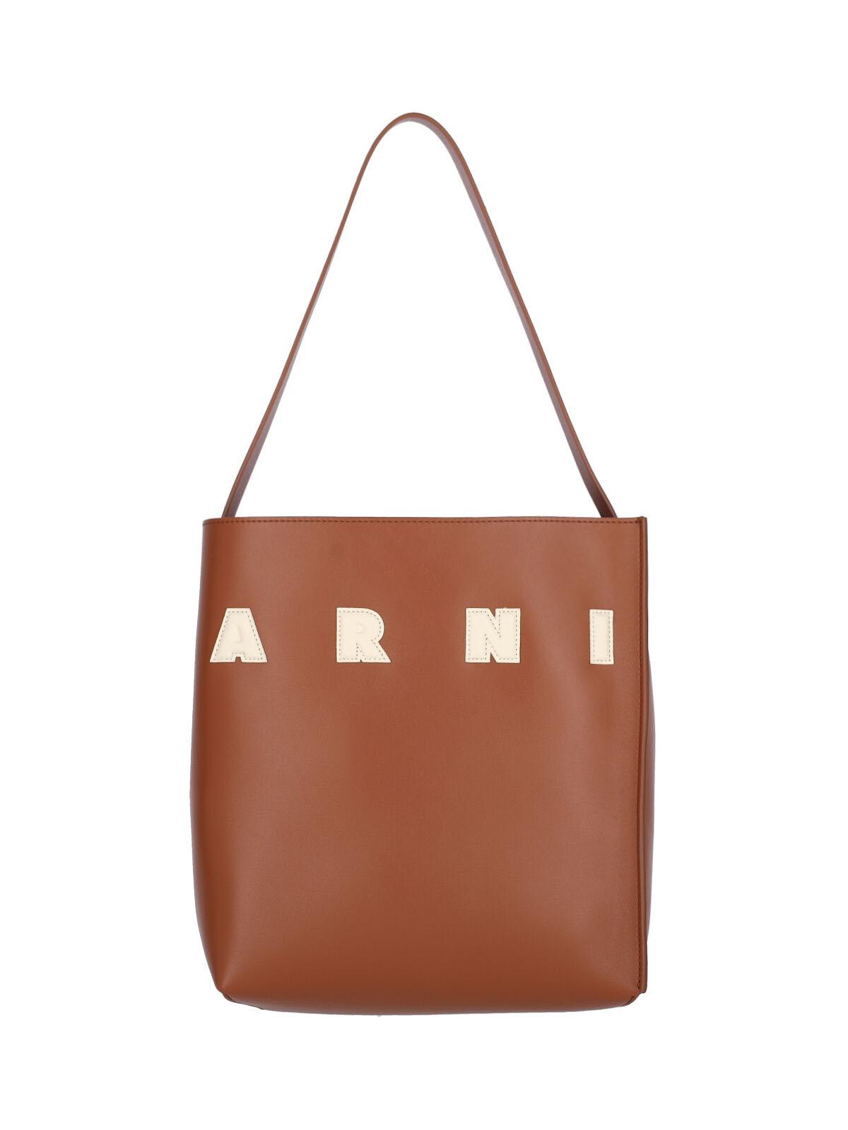 marni bags brown calf leather - women