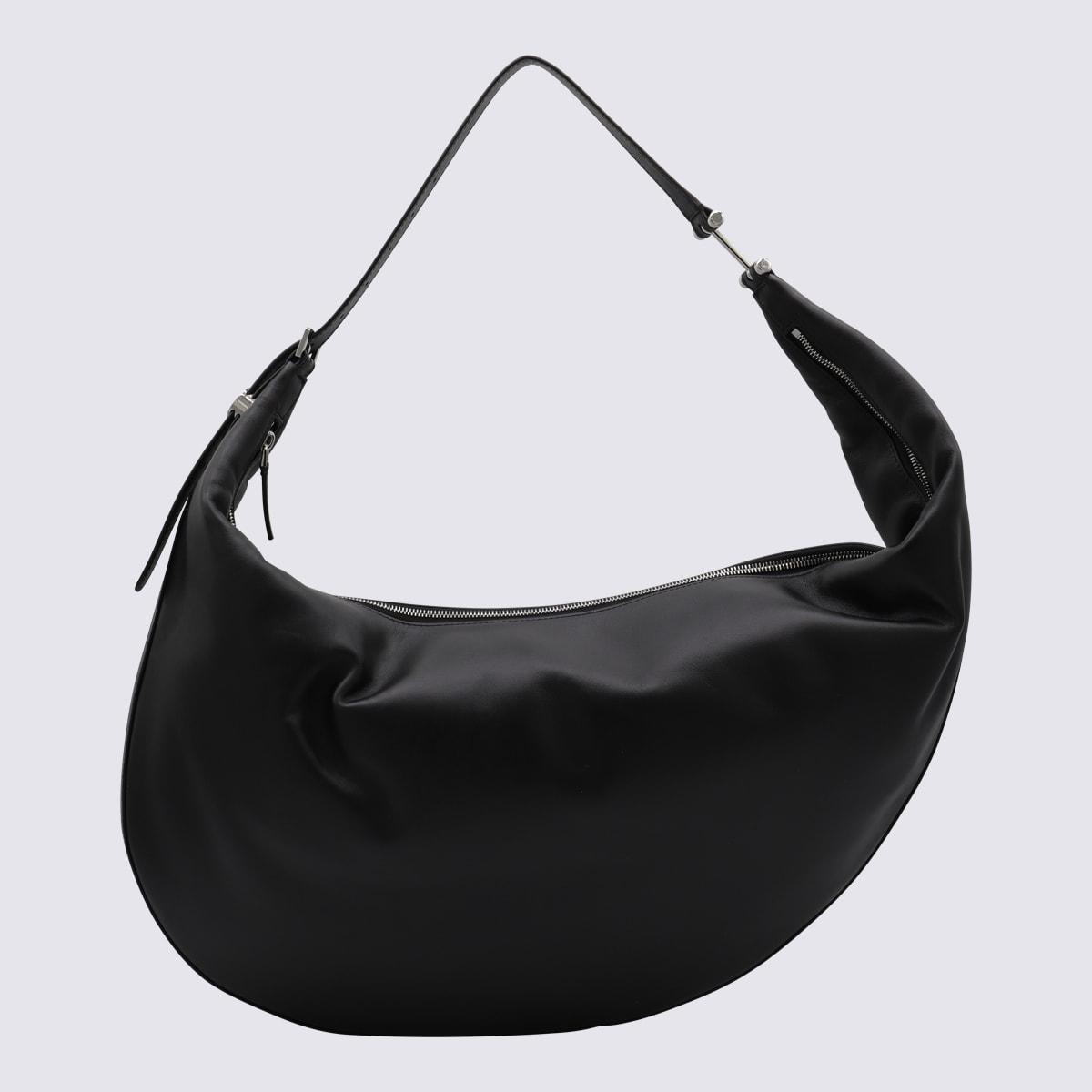 marni black leather hobo dot shoulder bag