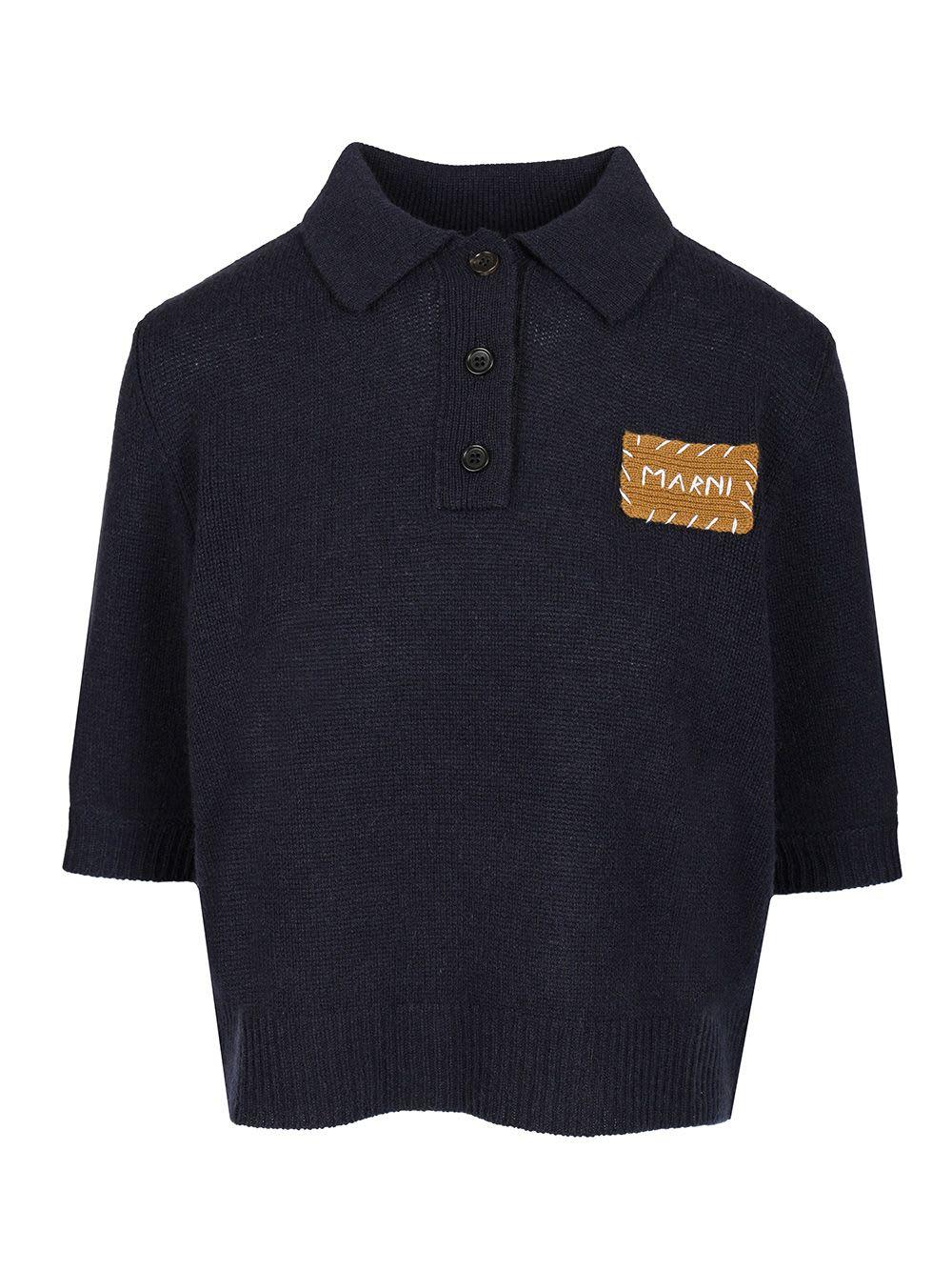 marni cashmere polo sweater