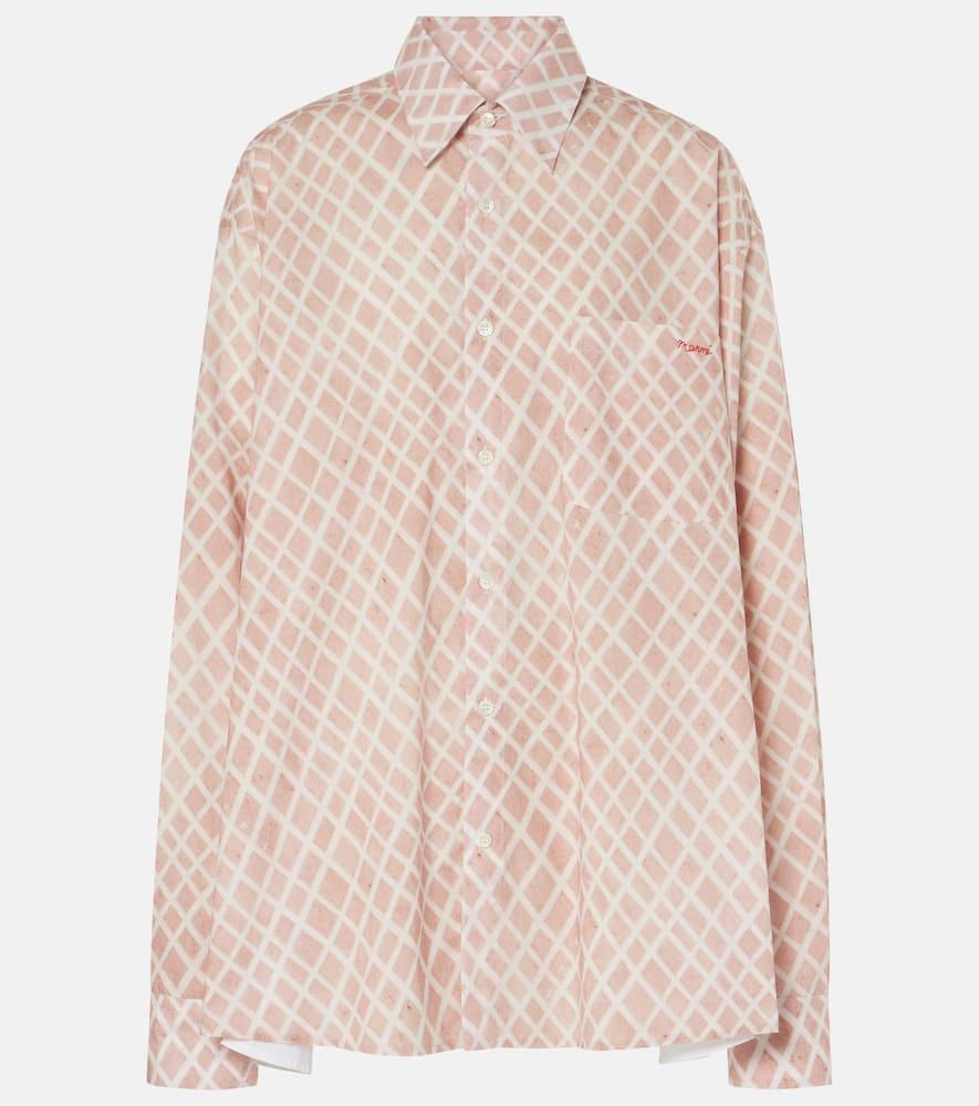 marni checked cotton poplin shirt