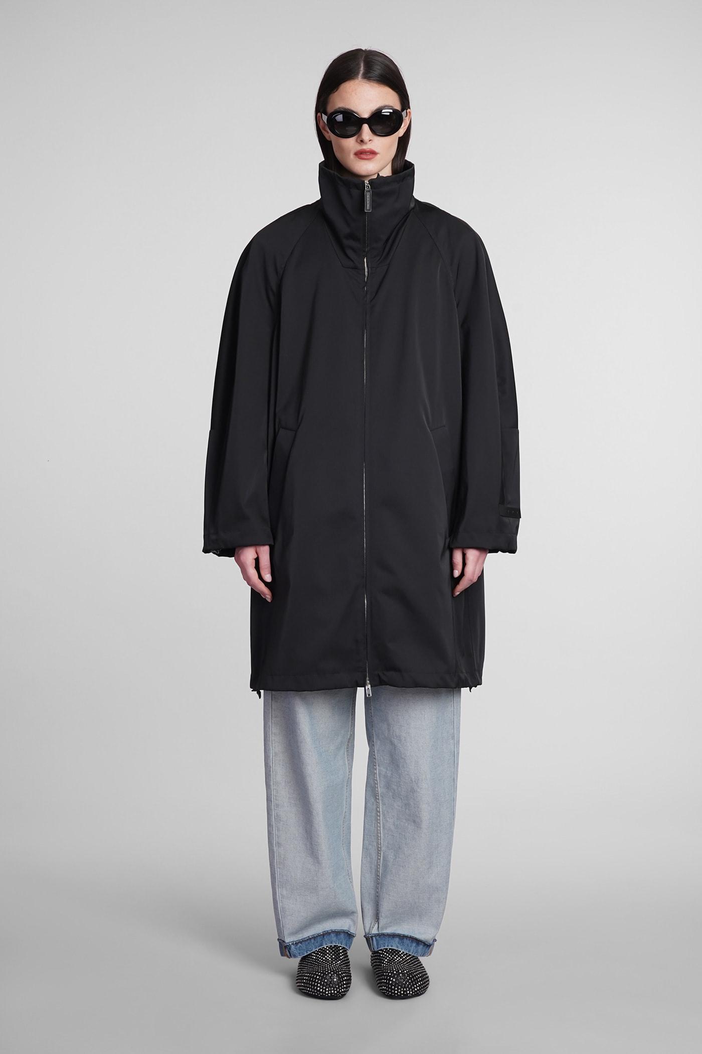 marni coat in black polyester