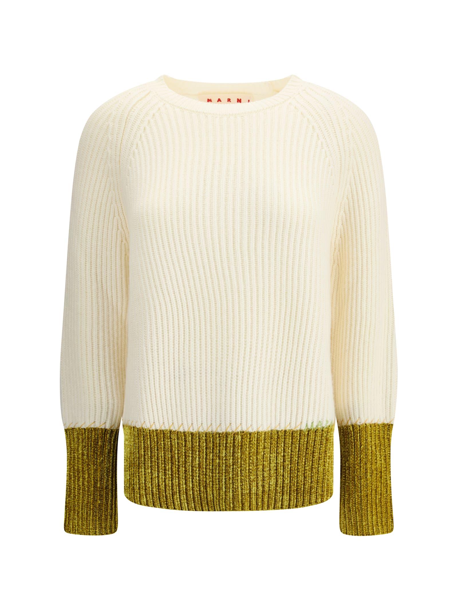 marni color block wool sweater
