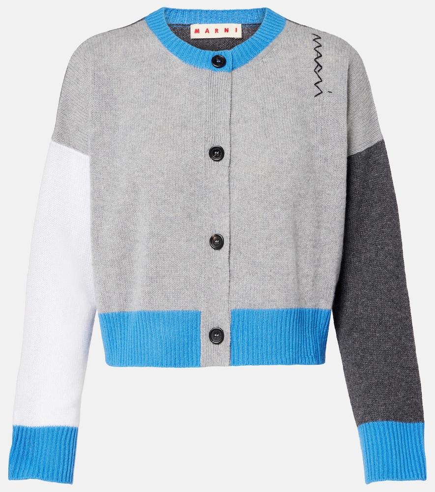 marni colorblocked cashmere cardigan