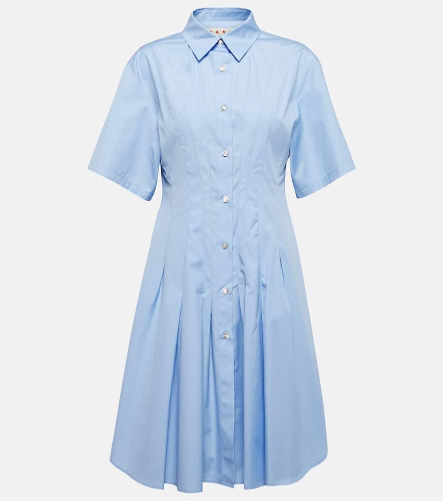 marni cotton poplin shirt dress