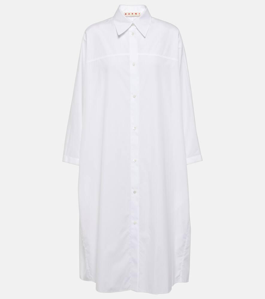 marni cotton poplin shirt dress