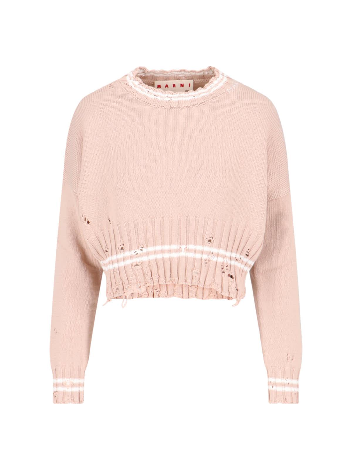 marni crop crew neck sweater