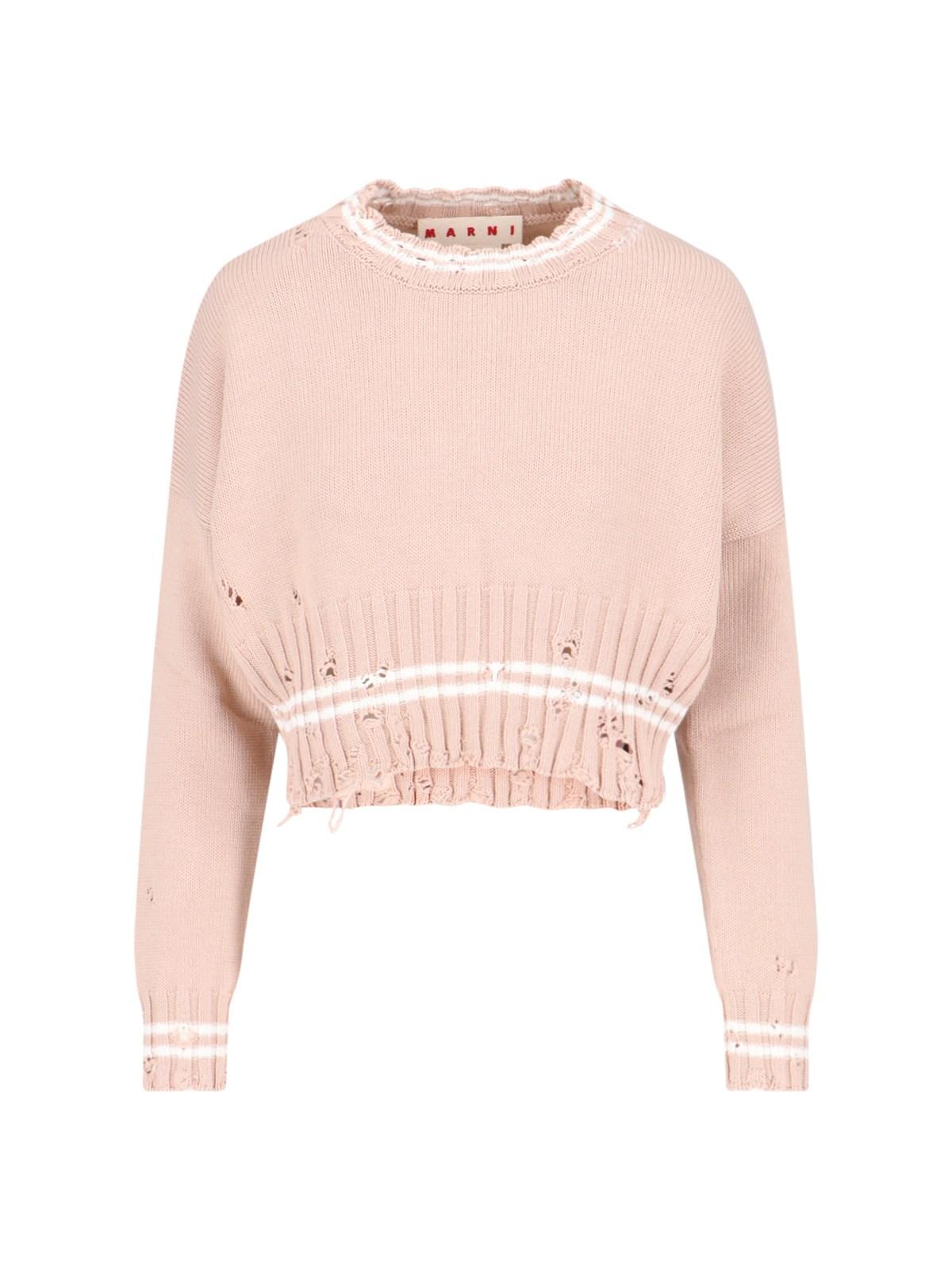 marni crop crew neck sweater