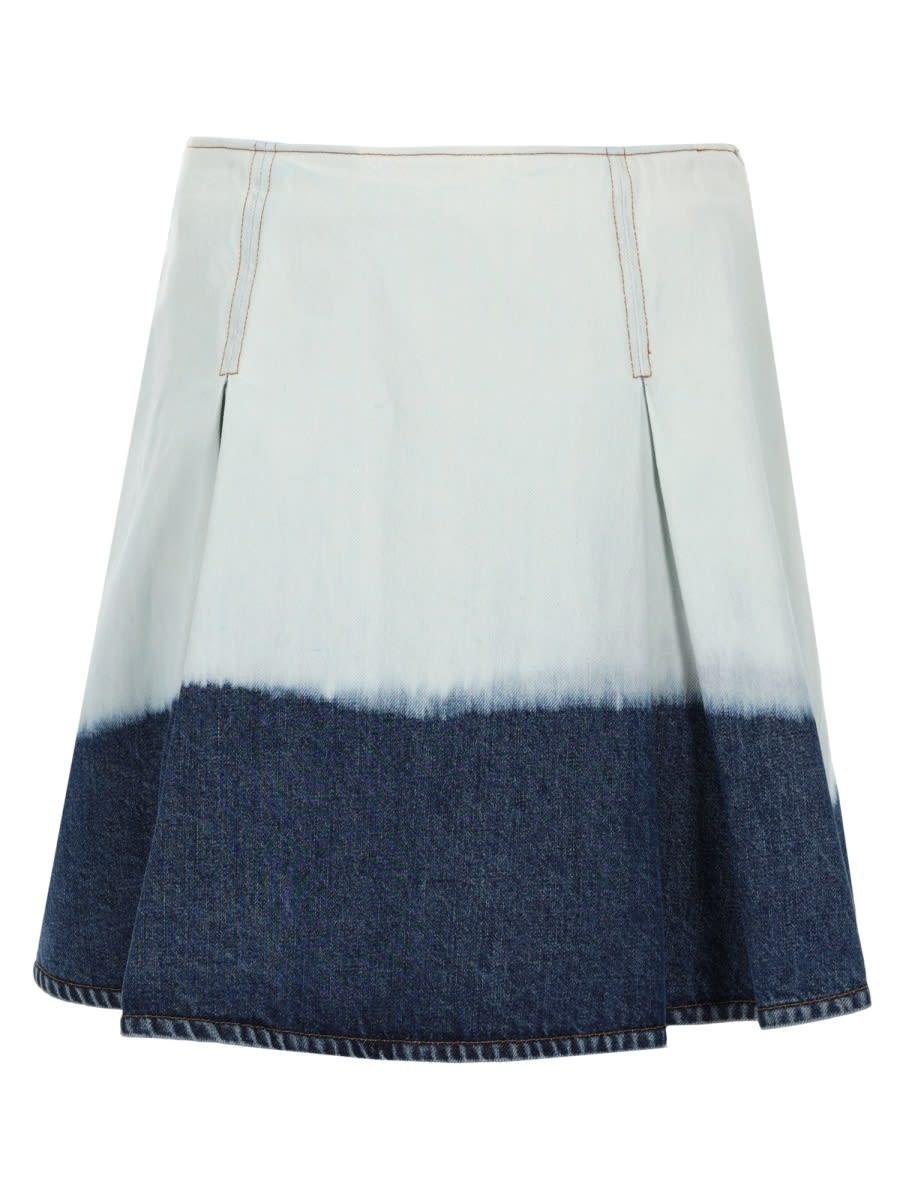 marni denim midi skirt